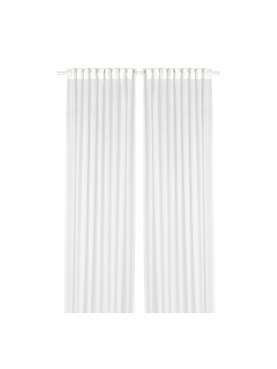 IKEA Other - IKEA Gjertrud sheer curtains, white with heading tape 57”x98”